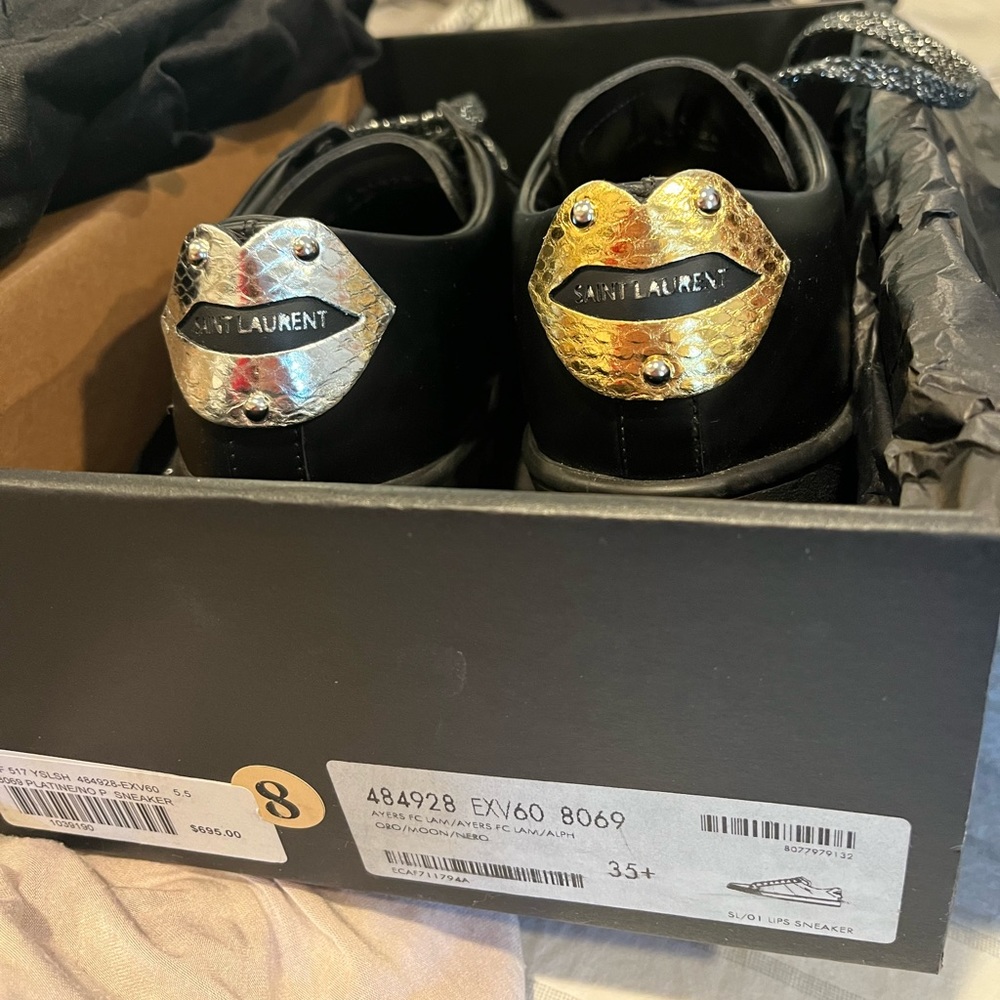 Saint Laurent black and gold sneakers - Picture 3 of 3